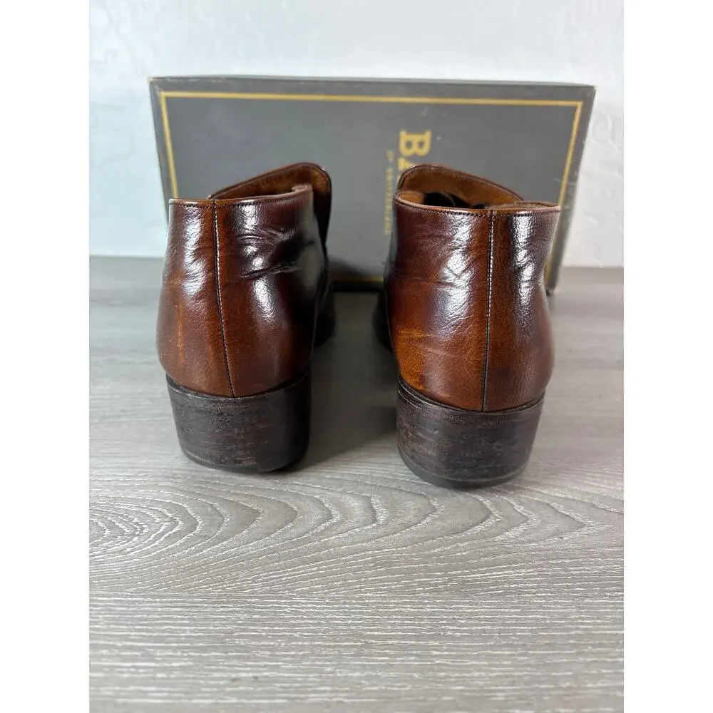 Vintage Bally Brown Carioca Calf Brione Switzerland‎ Men’s Dress Shoes Size 8.5